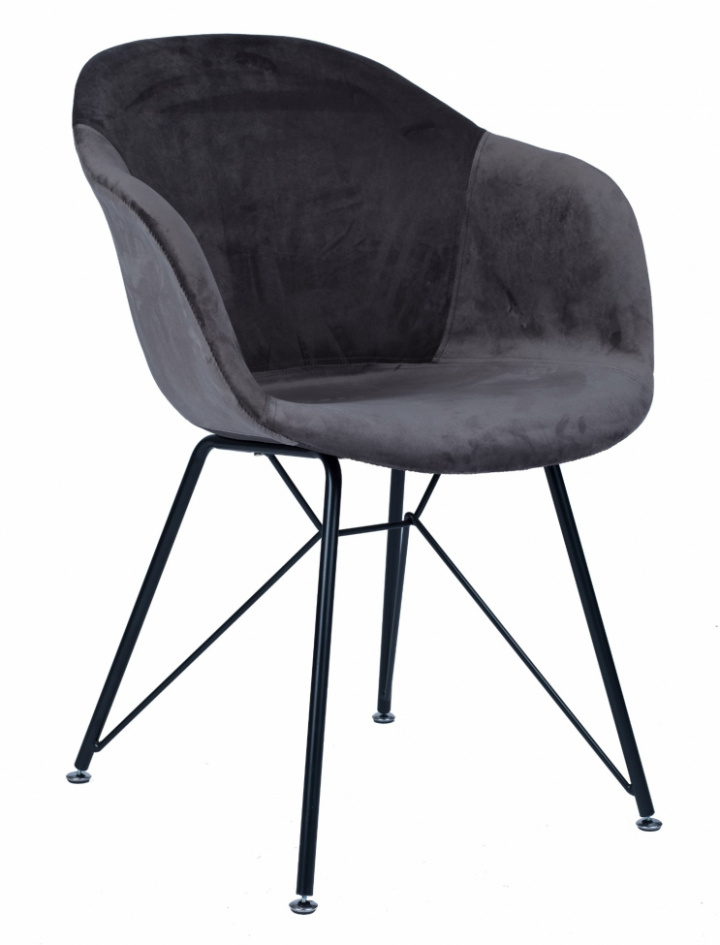 Stol \'Uptown\' - Grå/Sammet i gruppen hos Reforma (A8070-7-grey)