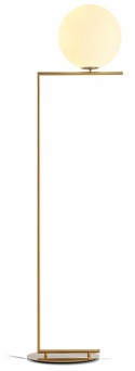 Golvlampa \'Creme Satin\' - Mässing