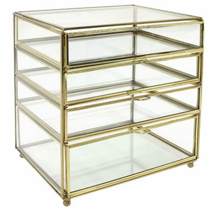 Smyckesskrin - Glas/Mässing - HK Living