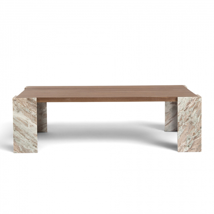 Soffbord \'Monte\' 115x75cm - Valnöt/Sten i gruppen Möbler / Bord / Soffbord hos Reforma (BCT-M115-walnut)