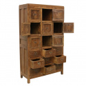 Skåp - Teak 9 dörrar + 9 lådor