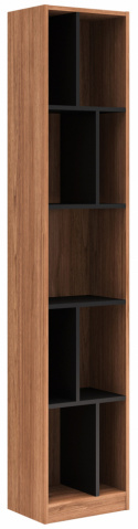 Bokhylla \'Colin\' 42x210 - Valnöt/Svart