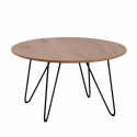 Soffbord \'Mira\' Runt 80cm - Trä/Metall 
