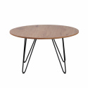 Soffbord \'Mira\' Runt 80cm - Trä/Metall 