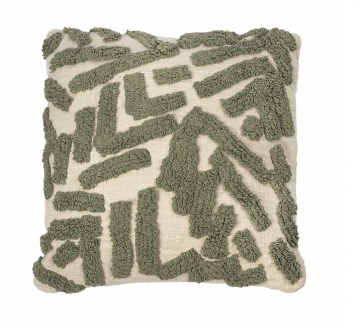 Prydnadskudde - Grön/Beige 45x45 i gruppen Kampanj / Inredning / Textilier hos Reforma (CUSHION-TO-210)