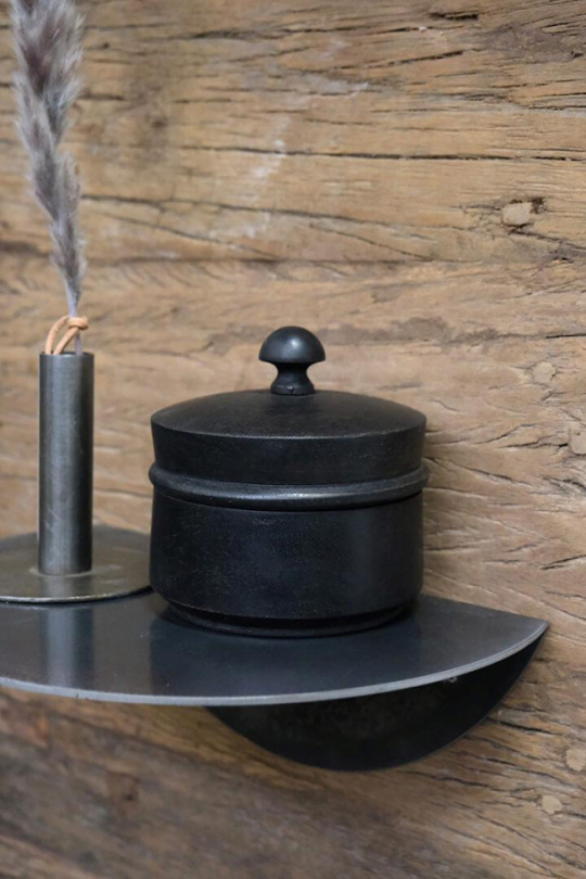 Vackert svart trfodral - Small