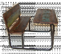 Gamalt skolbord med bänk - vintage