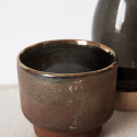 Ljuslykta/Blomkruka - Glas/Patina