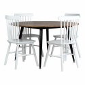 Matbord \'Round\' Runt 130cm - Mörkt trä 