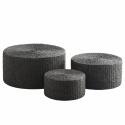 Puffar \'Rush\' 3 set - Svart