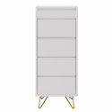 Byrå \'Elle\' 45x110 - Vit/Mässing