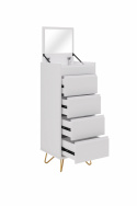 Byrå \'Elle\' 45x110 - Vit/Mässing