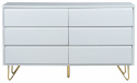Byrå \'Elle\' 120x70 - Vit/Mässing
