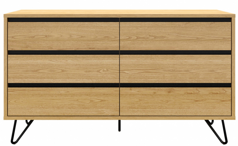 Byr \'Elle\' 120x70 - Ek/Svart