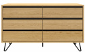 Byrå \'Elle\' 120x70 - Ek/Svart