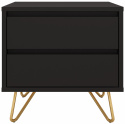 Sängbord \'Elle\' - Svart/Mässing