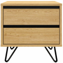 Sängbord \'Elle\' - Ek/Svart