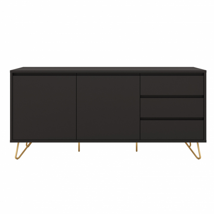 Sideboard 'Elle' - Svart/Koppar