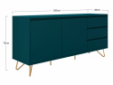 Sideboard \'Elle\' - Turkos/Mässing