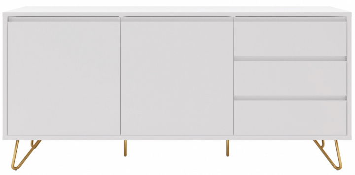 Sideboard 'Elle' - Vit/Mässing