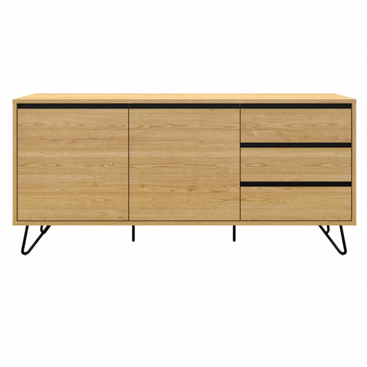 Sideboard 'Elle' - Ek/Svart