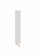 Skoskåp \'Elle\' - Vit/Mässing