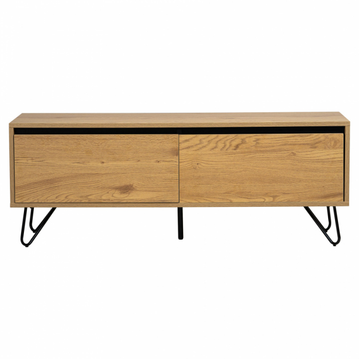 TV-bnk \'Elle\' - Ek/Svart i gruppen RUM / Vardagsrum / Sideboards hos Reforma (ELLETU01-wood)