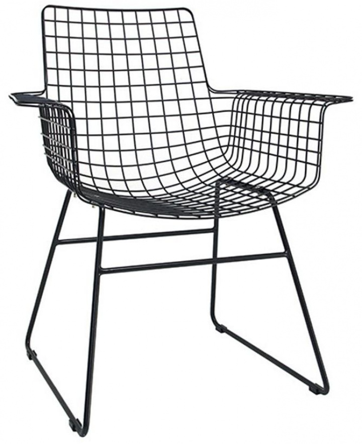 Stol 'Wire' - Armstöd/Svart