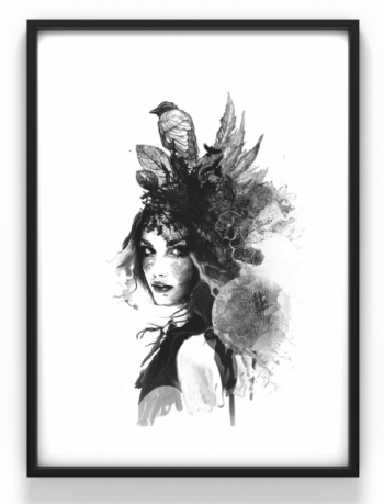 Poster - Grafisk Kvinna 2 - 30 x 40 cm