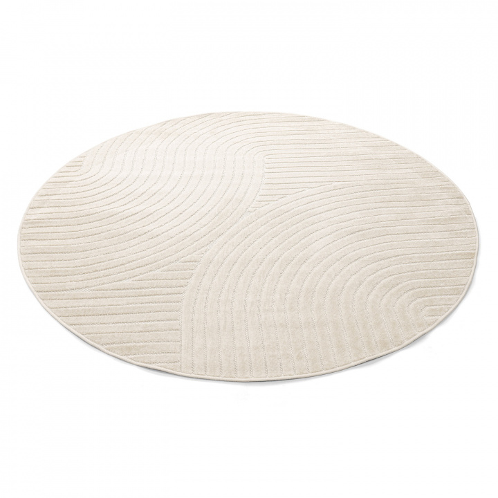 Rund Matta \'Devon\' - Cream i gruppen Mattor / Vävda Mattor hos Reforma (H100046)