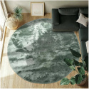 Rund matta \'Aranga Super Soft Fur\' - Grön