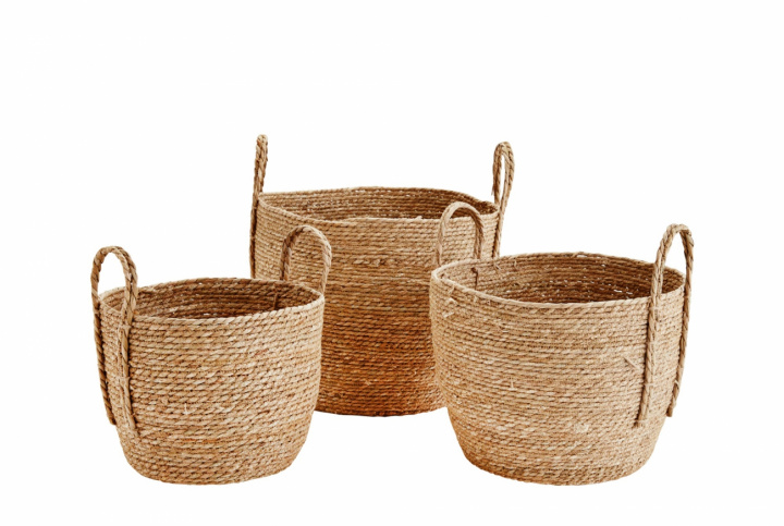 Korgar 'Wicker' - Sjögräs/3st - Madam Stoltz