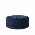 Puff \'Chesterfield\' Runt 100cm - Blå