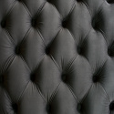 Puff \'Chesterfield\' Runt 100cm - Grå
