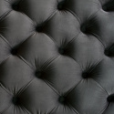 Puff \'Chesterfield\' Runt 100cm - Grå