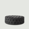 Puff \'Chesterfield\' Runt 100cm - Grå