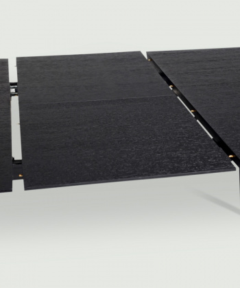 Matbord med till�ggsskiva \'Dawn\' - Svart 180-230x105cm