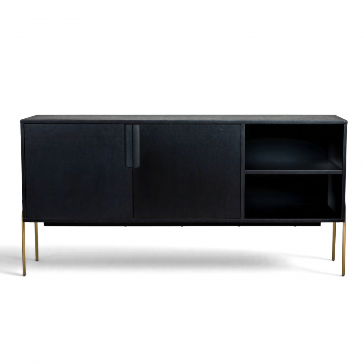 Sideboard 'Frölunda' - Svart/Mässing