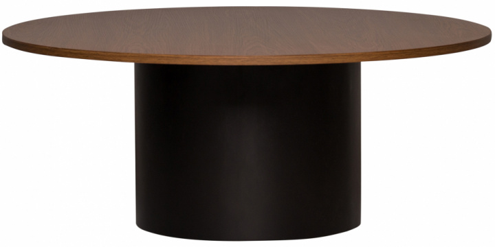 Soffbord 'Rounded' Runt 100cm - Valnöt
