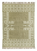 Matta \'Handwoven\' 160x230cm - Grön/vit