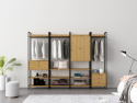 Garderob \'Karla\' 2 lådor - Ek/svart