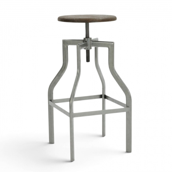 Barstol 'Forshaga' - Silver/Natur