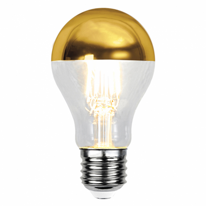 Gldlampa 'E27 LED 60 mm Toppfrseglad' - Klar/Guld