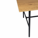 Matbord \'Line\' - Ek/Svart 160x90cm