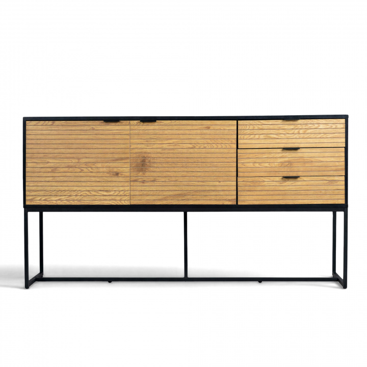 Sideboard 'Line' - Ek/Svart