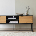 TV-bänk \'Line\' - Ek/Svart