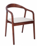 Karmstol \'Aspa\' - Mörkbrun/Beige