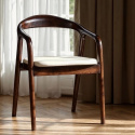 Karmstol \'Aspa\' - Mörkbrun/Beige