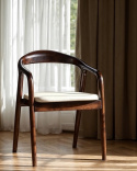 Karmstol \'Aspa\' - Mörkbrun/Beige
