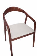 Karmstol \'Aspa\' - Mörkbrun/Beige